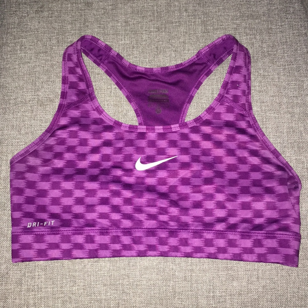 Purple Nike sports bra